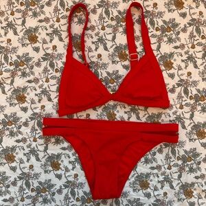 Xhilaration Red Triangle Bikini  XS